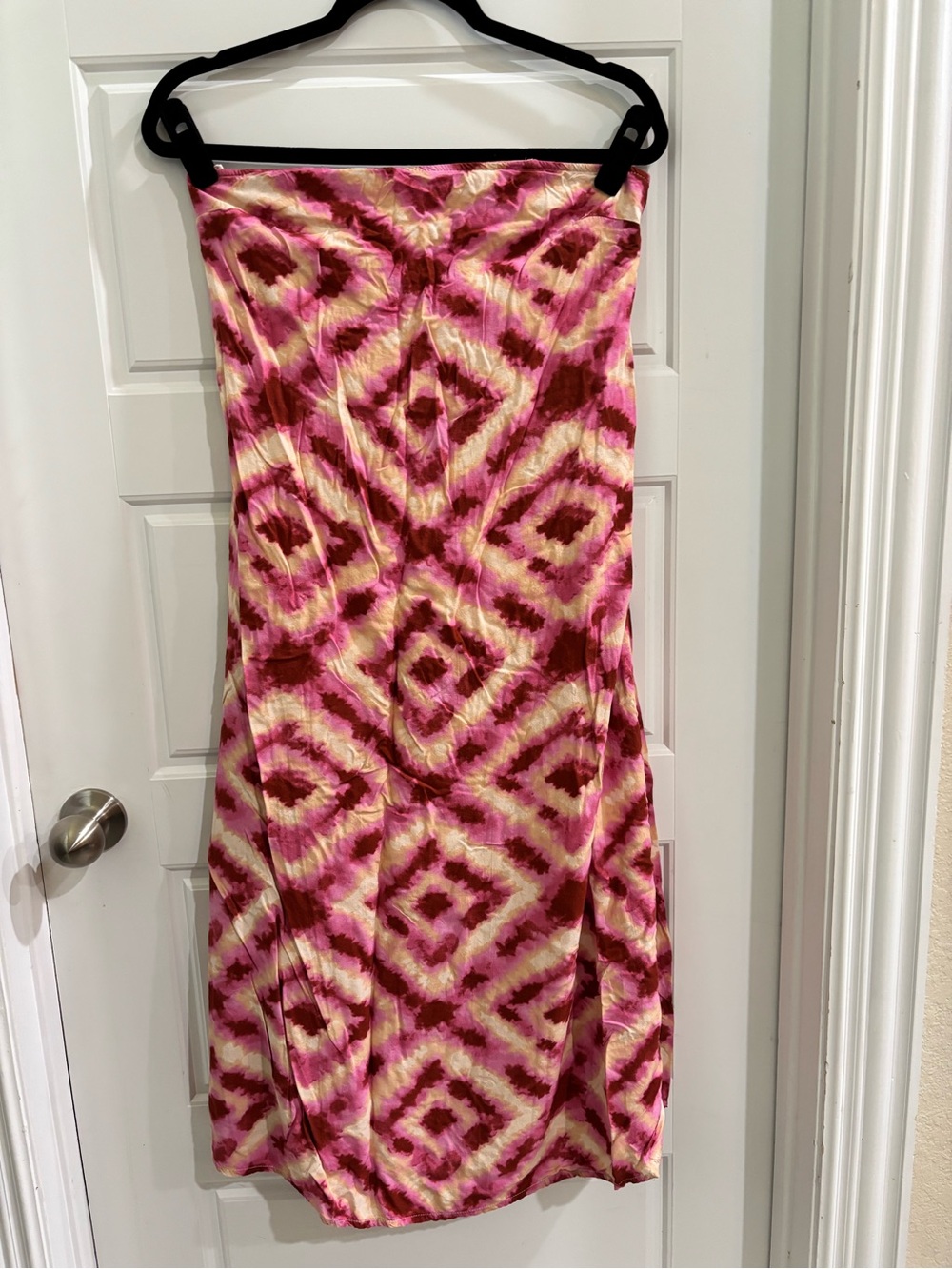 Strapless Pink Tie-Dye Maxi Dress size medium by Japna